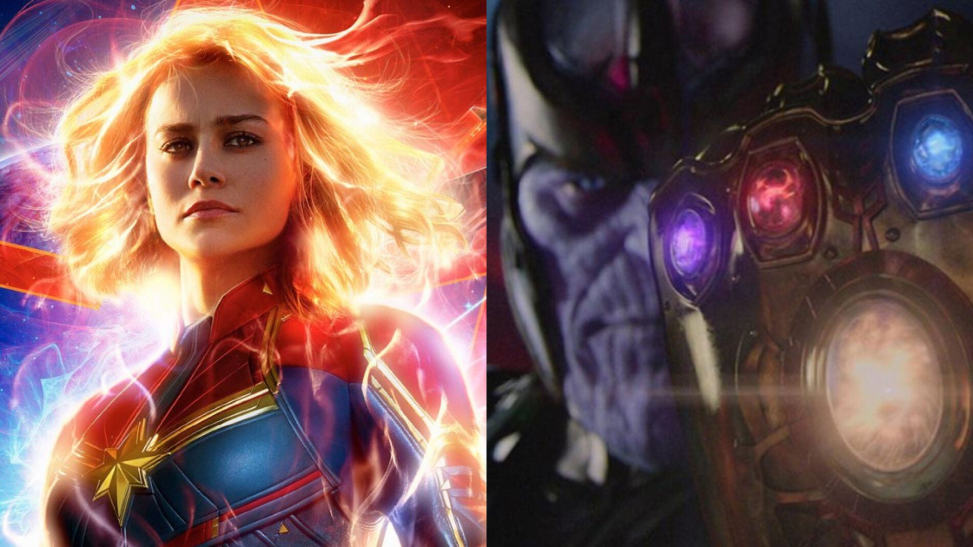 Capitana Marvel y Thanos
