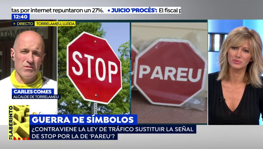 Un pueblo de Lleida cambia la señal de STOP por la de ‘PAREU’