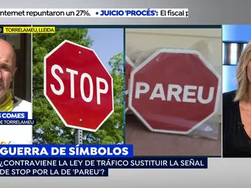 Un pueblo de Lleida cambia la señal de STOP por la de ‘PAREU’ Un pueblo de Lleida cambia la señal de STOP por la de ‘PAREU’