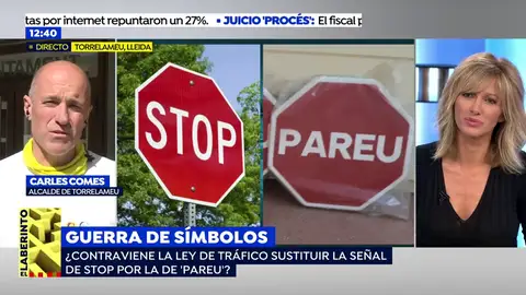 Un pueblo de Lleida cambia la señal de STOP por la de ‘PAREU’ Un pueblo de Lleida cambia la señal de STOP por la de ‘PAREU’