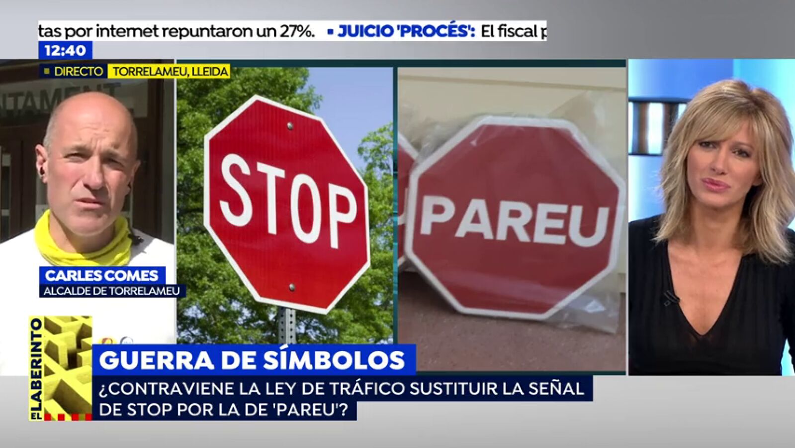 Un pueblo de Lleida cambia la señal de STOP por la de ‘PAREU’