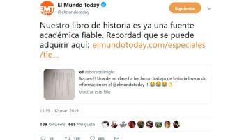Usan una noticia de El Mundo Today como fuente