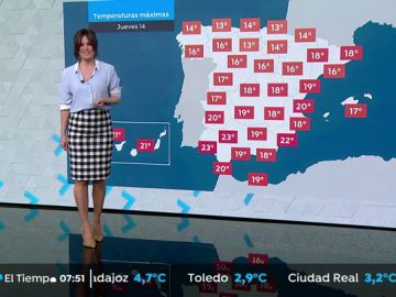 Pocas nubes y temperaturas más altas en el noroeste y el centro peninsulares