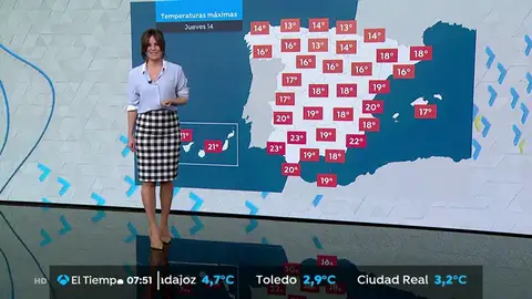 Pocas nubes y temperaturas más altas en el noroeste y el centro peninsulares Pocas nubes y temperaturas más altas en el noroeste y el centro peninsulares