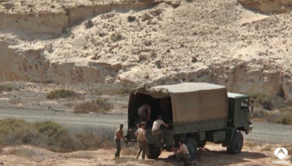 Fuerteventura como campo de entrenamiento para Irak