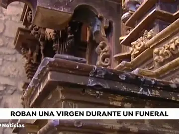 Roban la imagen de una Virgen durante un entierro en Pantón, Lugo Roban la imagen de una Virgen durante un entierro en Pantón, Lugo