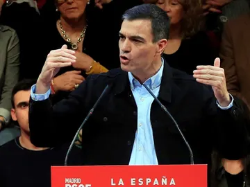 Pedro Sánchez durante un acto del PSOE Pedro Sánchez durante un acto del PSOE