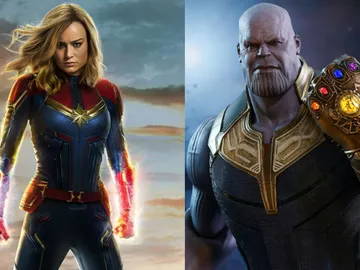 Capitana Marvel y Thanos Capitana Marvel y Thanos