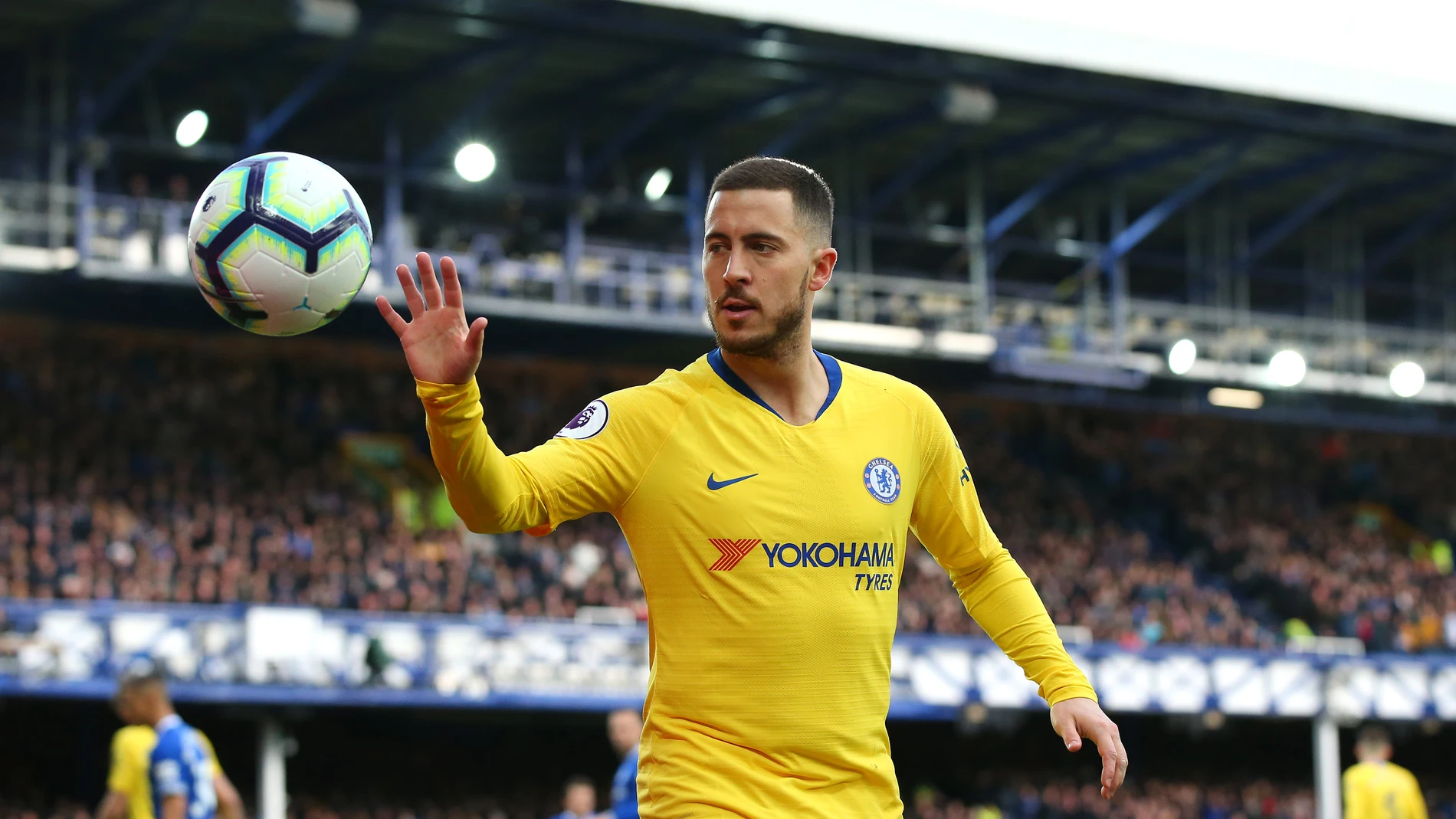 Hazard, durante un partido con el Chelsea Hazard, durante un partido con el Chelsea