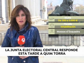 La Junta Electoral analizará si quita ya los nuevos mensajes puestos por Torra