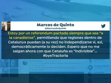 Marcos de Quinto defendía un referéndum a la canadiense para Cataluña Marcos de Quinto defendía un referéndum a la canadiense para Cataluña