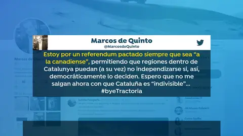 Marcos de Quinto defendía un referéndum a la canadiense para Cataluña Marcos de Quinto defendía un referéndum a la canadiense para Cataluña