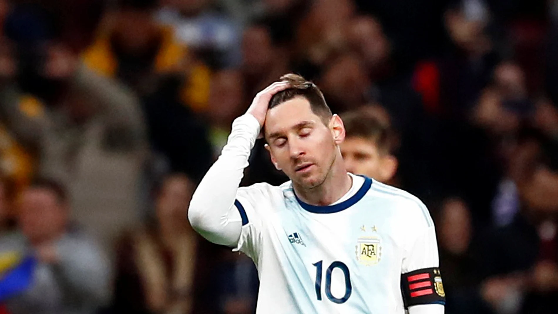 Messi, desesperado ante Venezuela Messi, desesperado ante Venezuela