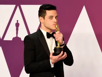 Rami Malek, tras ganar el Oscar por 'Bohemian Rhapsody'  Rami Malek, tras ganar el Oscar por 'Bohemian Rhapsody'