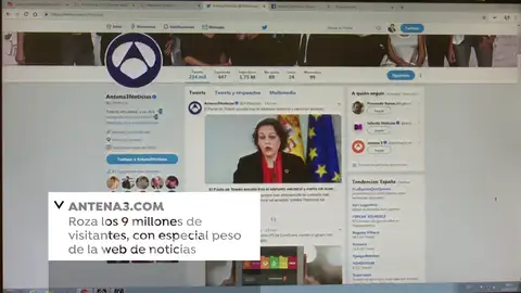Antena3.com roza los nueve millones de visitantes Antena3.com roza los nueve millones de visitantes