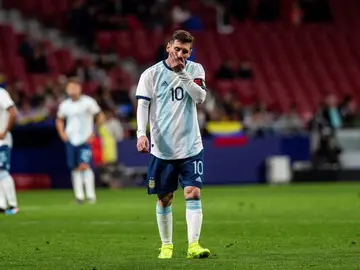 Leo Messi, en el partido de Argentina en el Wanda ante Venezuela Leo Messi, en el partido de Argentina en el Wanda ante Venezuela