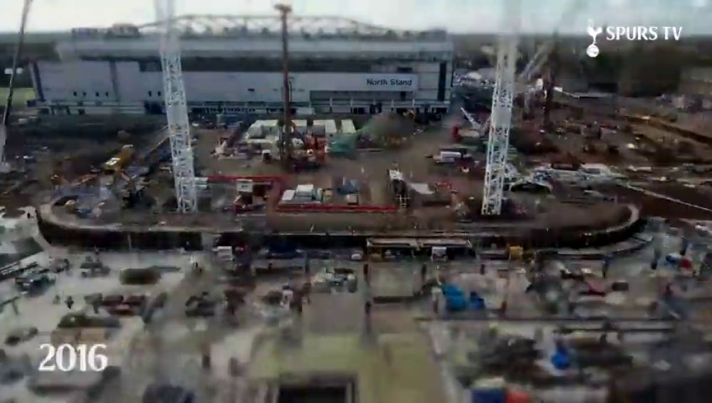 La construcción del nuevo estadio del Tottenham en un espectacular vídeo de dos minutos
