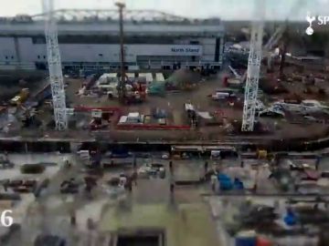 La construcción del nuevo estadio del Tottenham en un espectacular vídeo de dos minutos