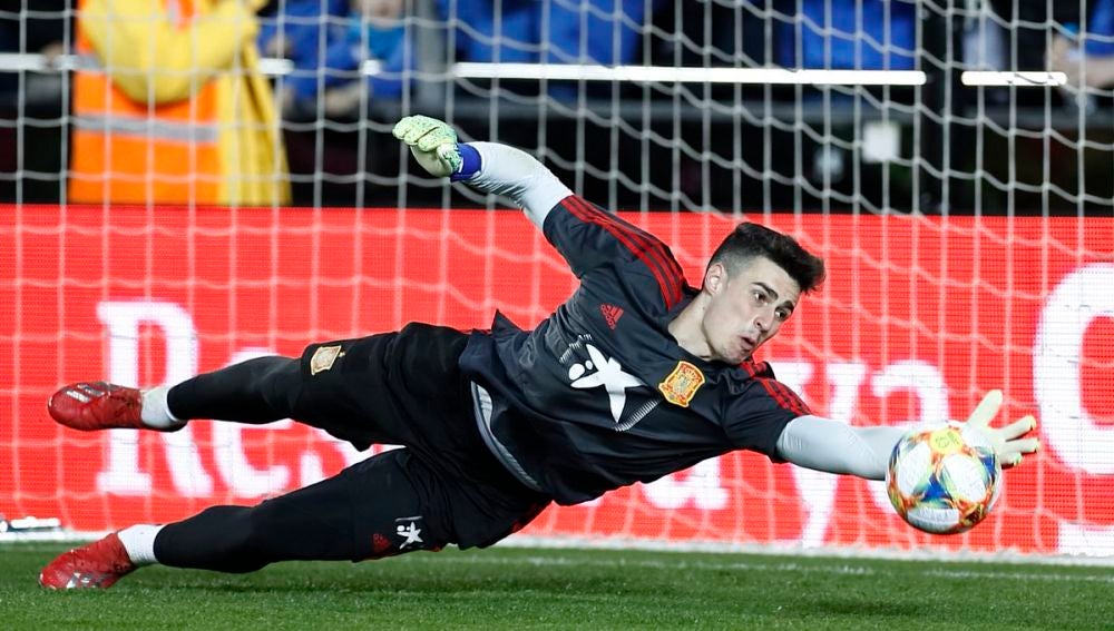 Kepa, en un entrenamiento