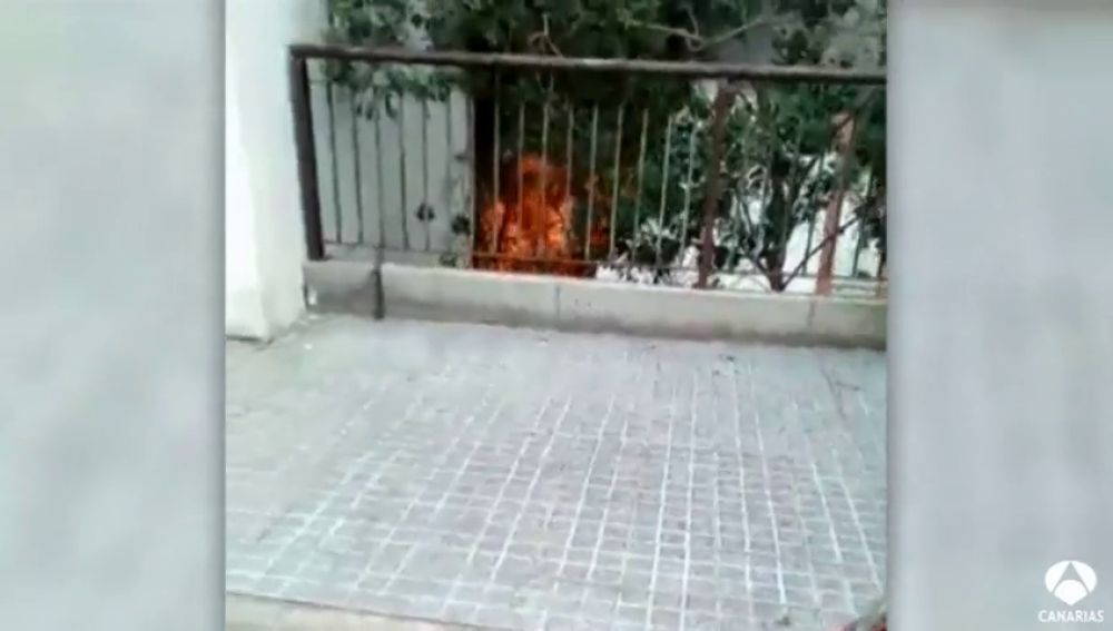 Momentos de caos en un incendio en El Polvorín