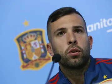 Jordi Alba en rueda de prensa Jordi Alba en rueda de prensa