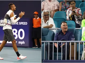 Kyrgios y el espectador que discutieron en pleno partido Kyrgios y el espectador que discutieron en pleno partido