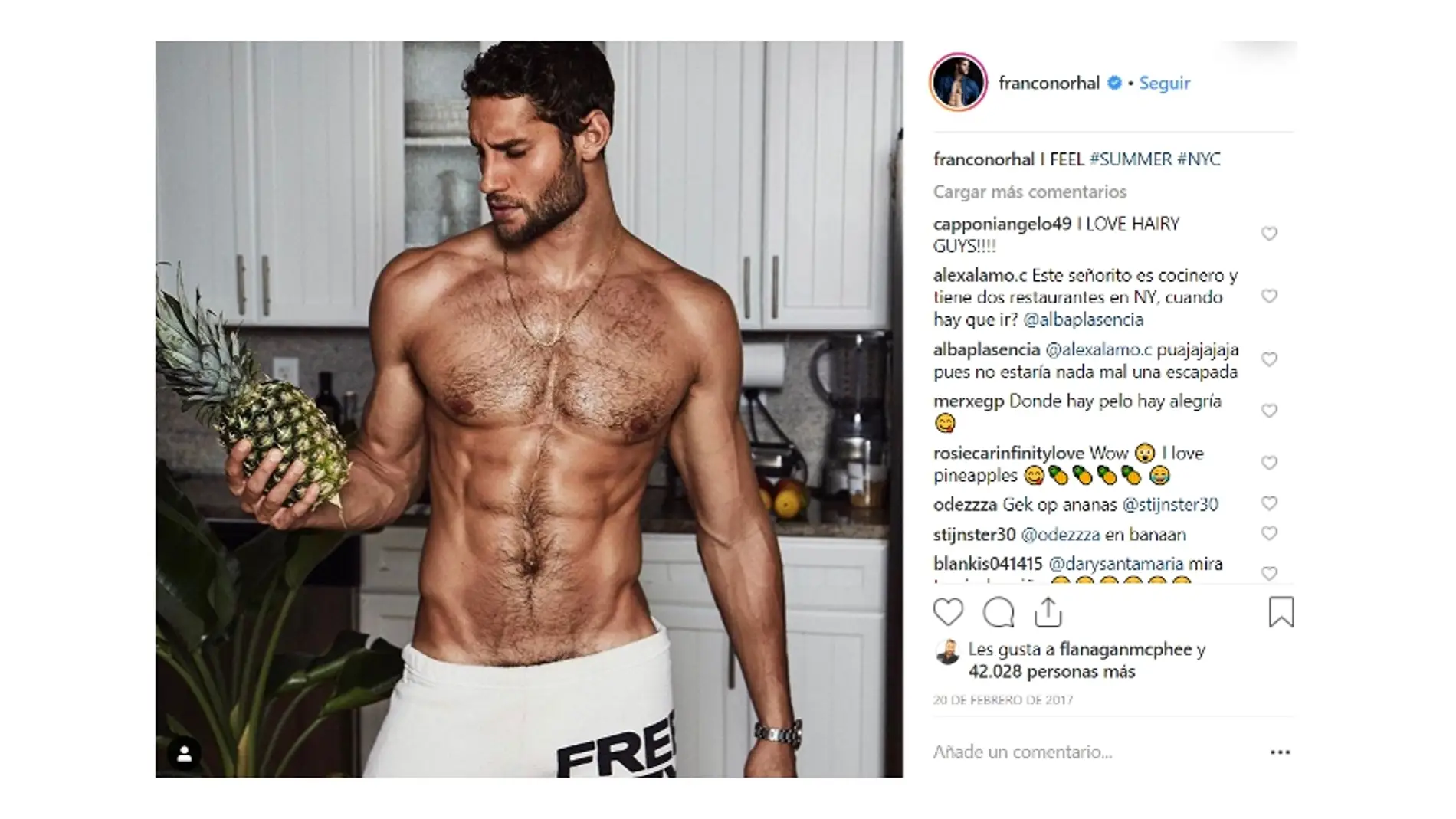 Instagram de Franco Noriega