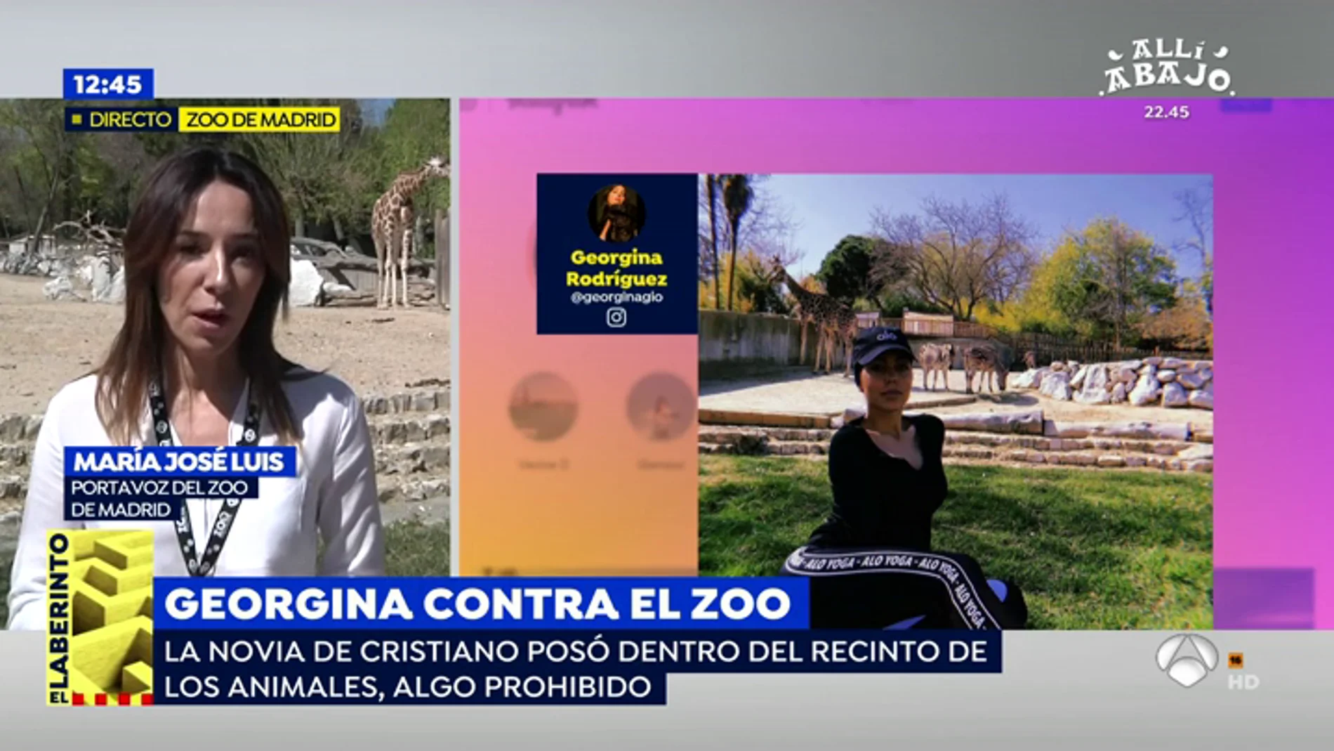 Georgina Rodríguez en su visita al zoo de Madrid