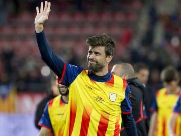 Gerard Piqué, con la selección catalana. 