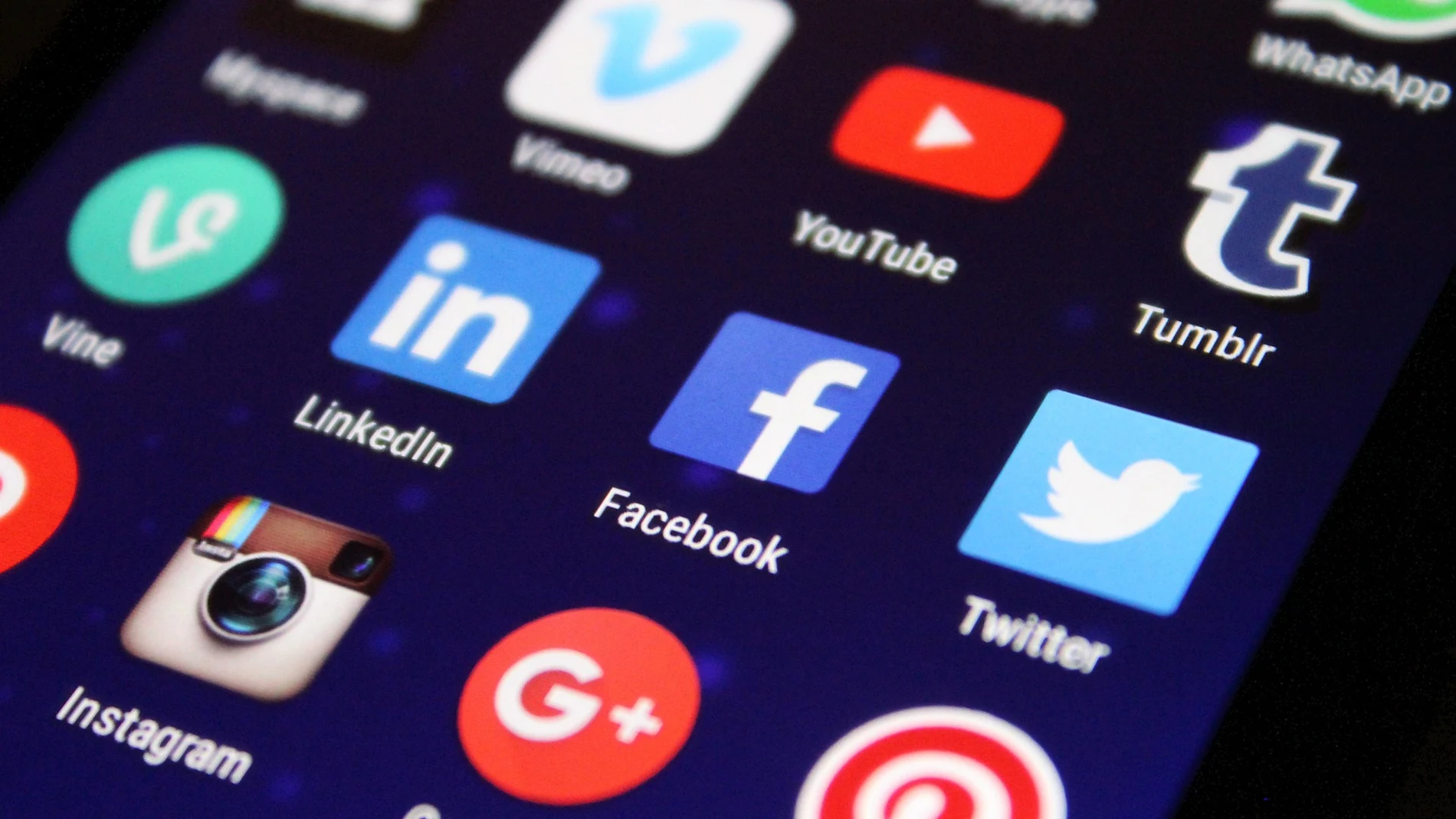 Imagen de archivo de apps de redes sociales Imagen de archivo de apps de redes sociales