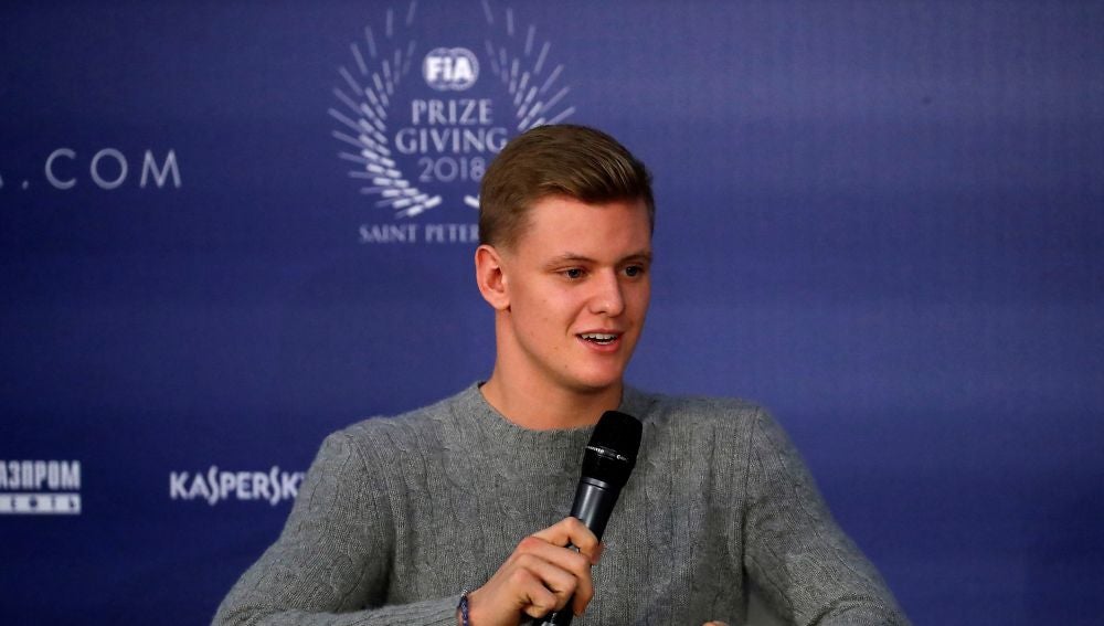 Mick Schumacher, durante una conferencia