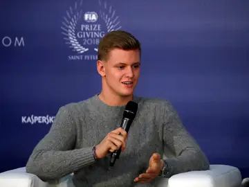 Mick Schumacher, durante una conferencia Mick Schumacher, durante una conferencia