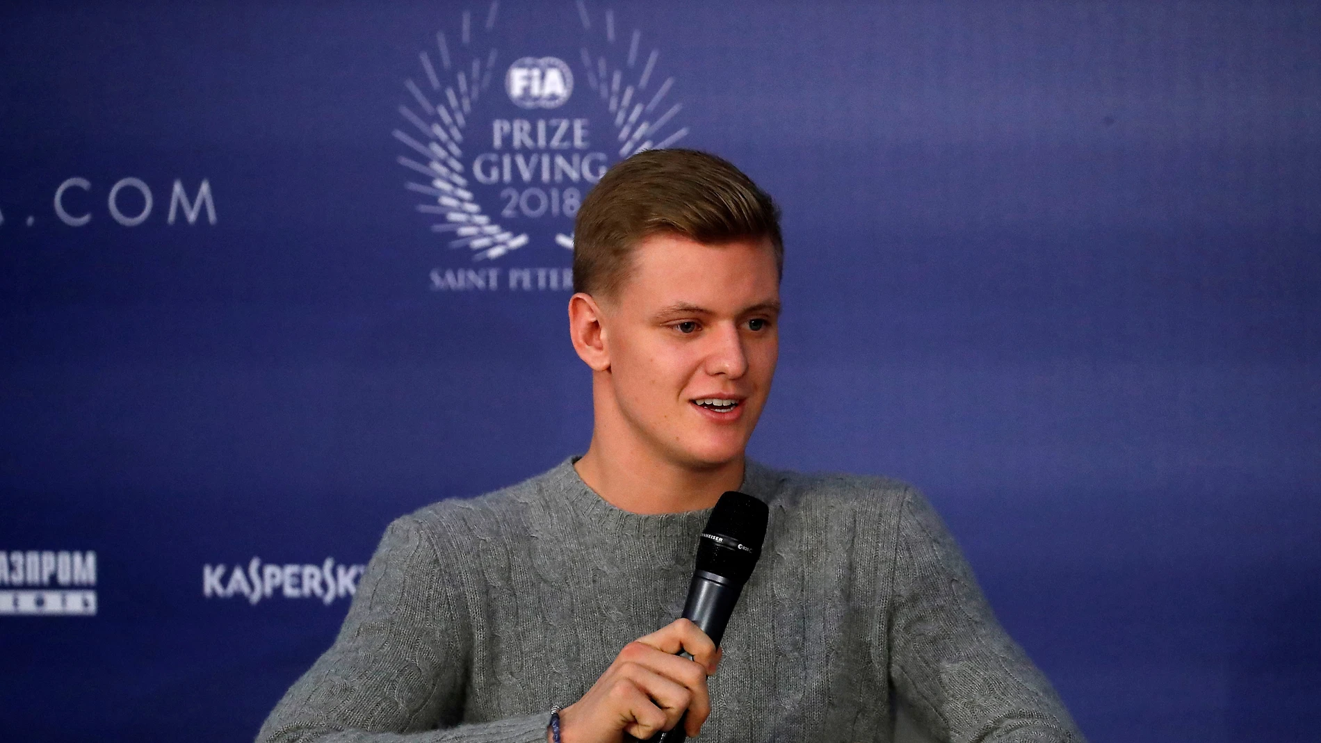 Mick Schumacher, durante una conferencia Mick Schumacher, durante una conferencia