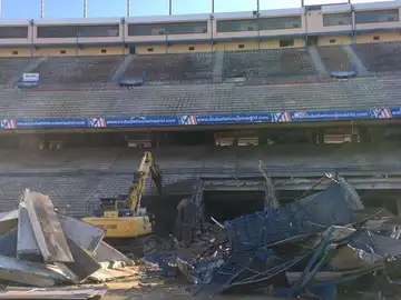 Las labores de demolición del Vicente Calderón Las labores de demolición del Vicente Calderón