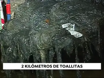 Valencia acumula 2 kilómetros de toallitas en los colectores Valencia acumula 2 kilómetros de toallitas en los colectores