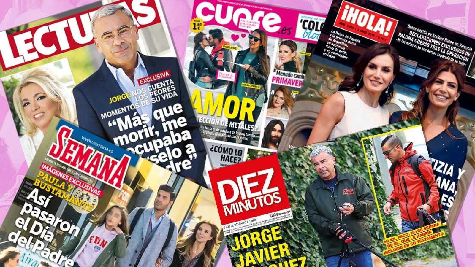Paula Echevarría y Miguel Torres, Jorge Javier Vázquez y Jesulín y María José Campanario, en las portadas 
