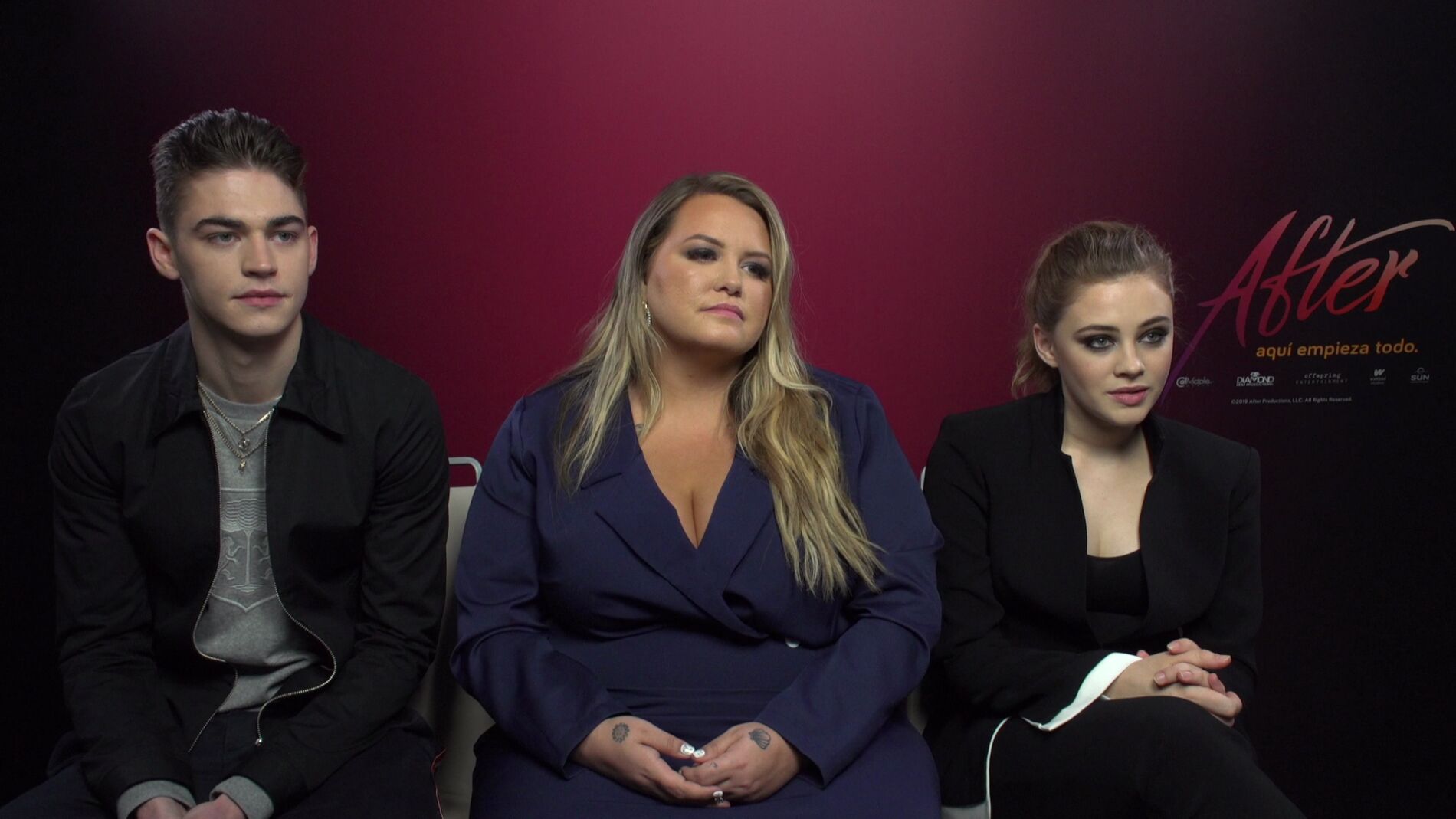 Hero Fiennes, Anna Todd y Josephine Langford promocionan 'After'