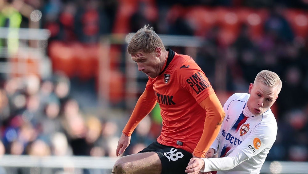 Pavel Pogrebnyak, durante un partido contra el CSKA