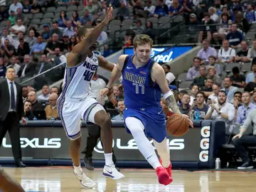 Luka Doncic, en acción contra los Kings Luka Doncic, en acción contra los Kings