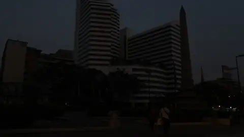Apagón en Caracas, en Venezuela Apagón en Caracas, en Venezuela