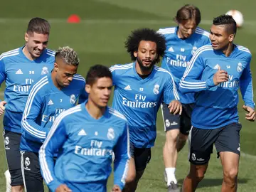 Los jugadores del Real Madrid se ejercitan en Valdebebas Los jugadores del Real Madrid se ejercitan en Valdebebas