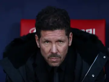Simeone, en el choque contra el Girona Simeone, en el choque contra el Girona