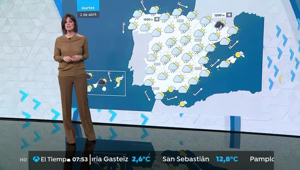 Cielos cubiertos, tormentas y a partir de mañana desplome de las temperaturas con hasta 7ºC menos 