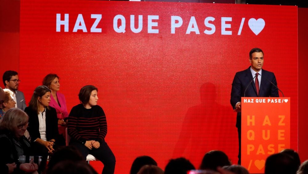 Pedro Sánchez presenta el lema de la campaña