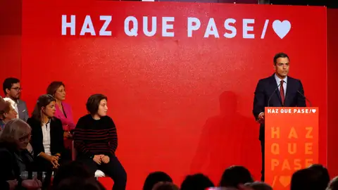 Pedro Sánchez presenta el lema de la campaña Pedro Sánchez presenta el lema de la campaña