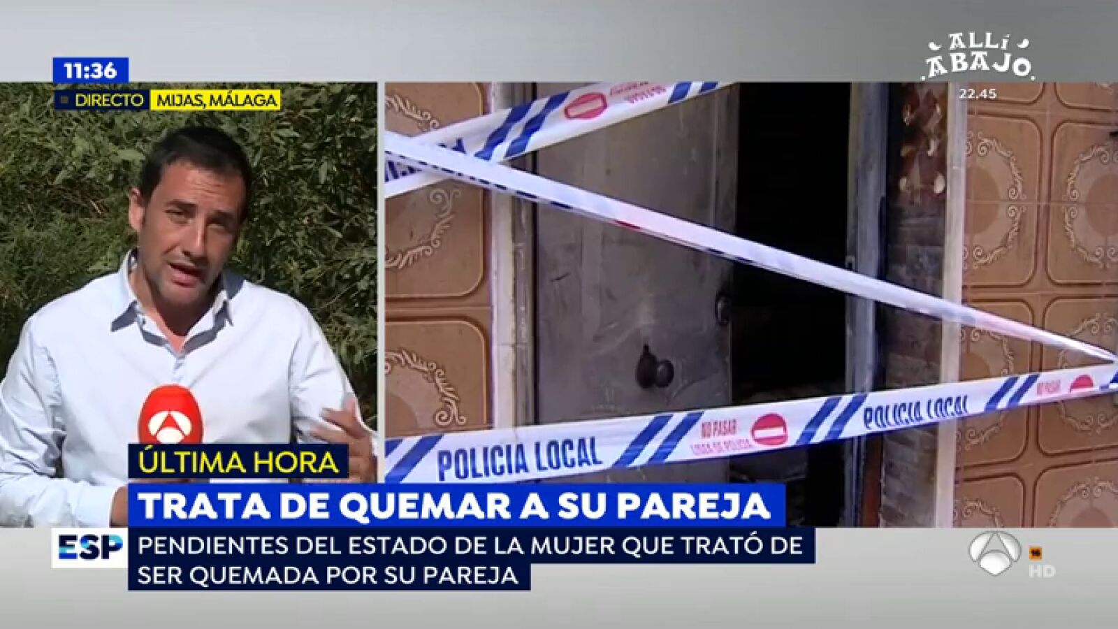 Detenido por prenderle fuego a su casa con su pareja dentro: La mujer fue rescatada inconsciente en el baño