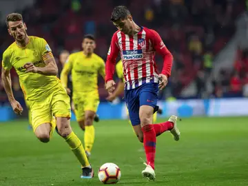 Morata, en el partido contra el Villarreal Morata, en el partido contra el Villarreal