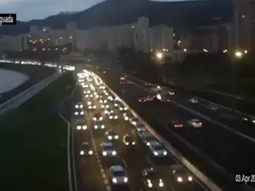 Monumental atasco en Las Palmas de Gran Canaria Monumental atasco en Las Palmas de Gran Canaria