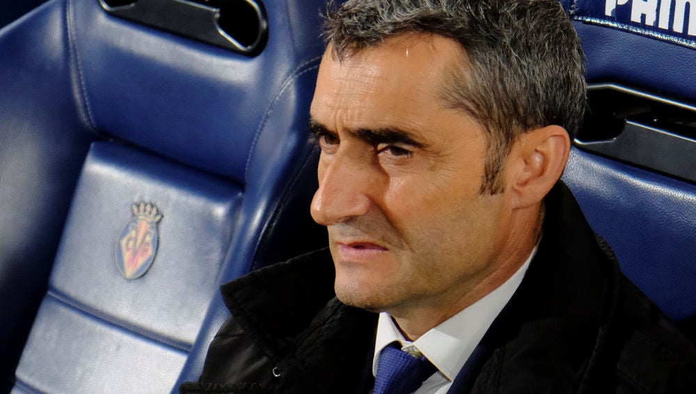 Ernesto Valverde en el partido contra el Villarreal
