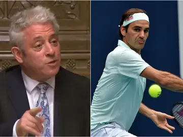 John Bercow y Roger Federer John Bercow y Roger Federer
